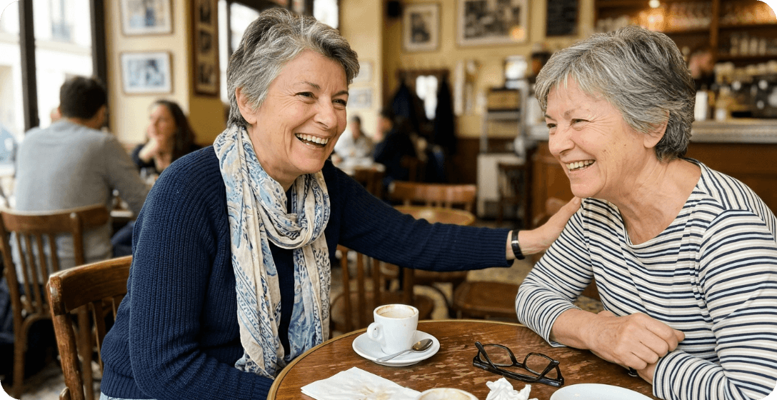 Groupe de seniors se motivant mutuellement